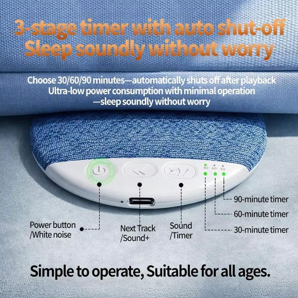 X3Pro Magical-Pillow Speaker with Built-In Music, Timer, High-Dynamic Decompression White Noise, Bluetooth Speaker