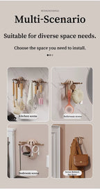 Cross-Border Self Adhesive Foldable Wall Hook | Heavy Duty Multipurpose Hook for Kitchen Bathroom Bedroom | Drill-Free Waterproof Wall Mounted Organizer for Towels Keys Utensils Bags