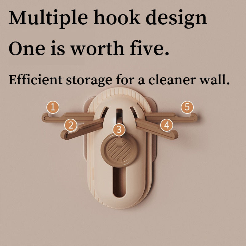 Cross-Border Self Adhesive Foldable Wall Hook | Heavy Duty Multipurpose Hook for Kitchen Bathroom Bedroom | Drill-Free Waterproof Wall Mounted Organizer for Towels Keys Utensils Bags