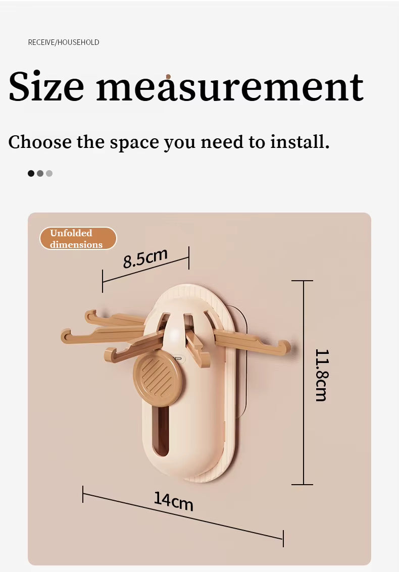 Cross-Border Self Adhesive Foldable Wall Hook | Heavy Duty Multipurpose Hook for Kitchen Bathroom Bedroom | Drill-Free Waterproof Wall Mounted Organizer for Towels Keys Utensils Bags