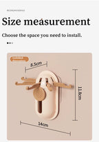 Cross-Border Self Adhesive Foldable Wall Hook | Heavy Duty Multipurpose Hook for Kitchen Bathroom Bedroom | Drill-Free Waterproof Wall Mounted Organizer for Towels Keys Utensils Bags