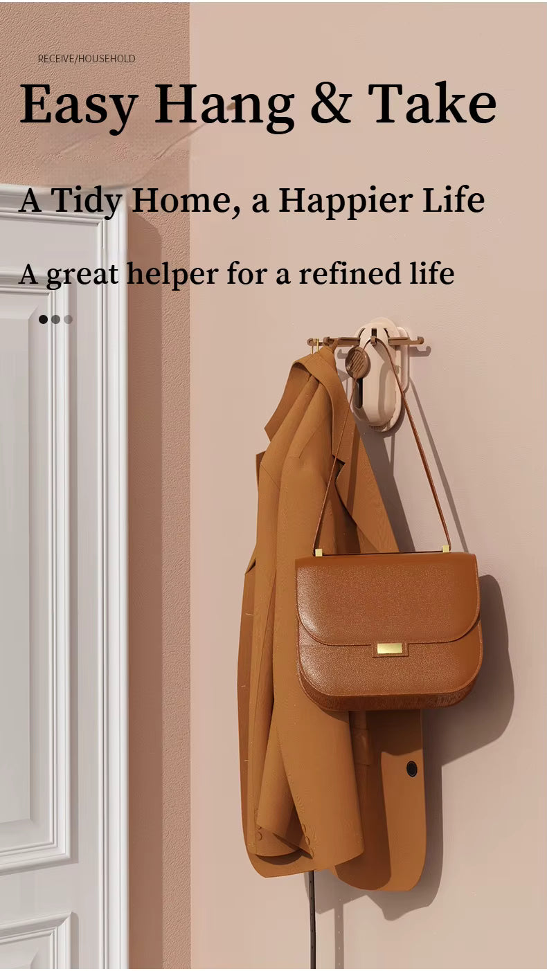 Cross-Border Self Adhesive Foldable Wall Hook | Heavy Duty Multipurpose Hook for Kitchen Bathroom Bedroom | Drill-Free Waterproof Wall Mounted Organizer for Towels Keys Utensils Bags