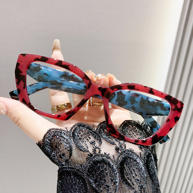 Trendy new anti-blue glasses European and American frame cross-border European and American women's style bag flower women's retro personalized reading glasses