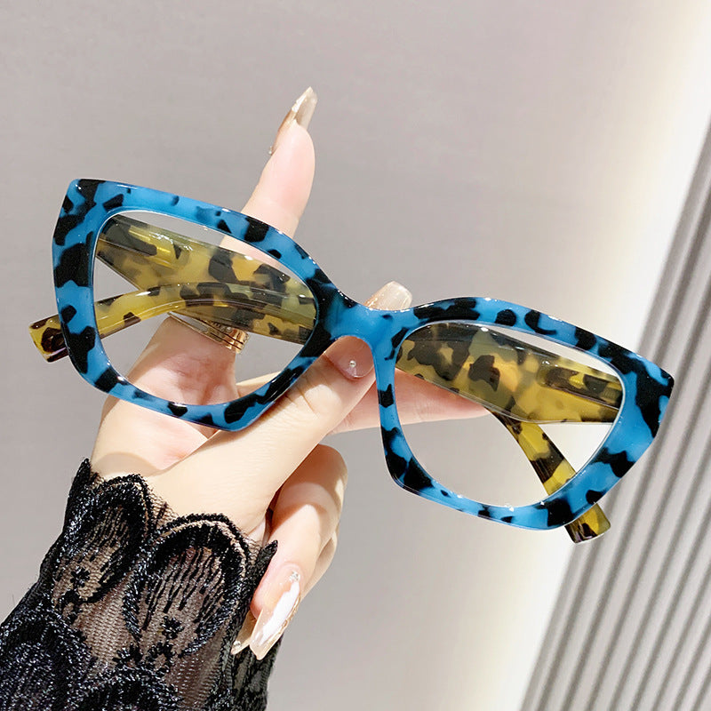Trendy new anti-blue glasses European and American frame cross-border European and American women's style bag flower women's retro personalized reading glasses