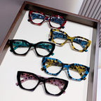 Trendy new anti-blue glasses European and American frame cross-border European and American women's style bag flower women's retro personalized reading glasses