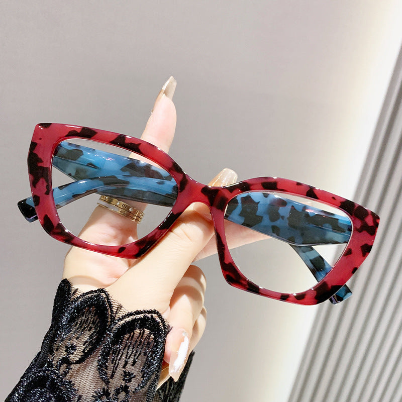 Trendy new anti-blue glasses European and American frame cross-border European and American women's style bag flower women's retro personalized reading glasses